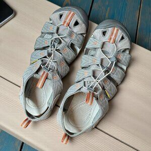 Keen Newport H2 Sandals Gray/Orange Men’s Size 11 Water Hiking Outdoor